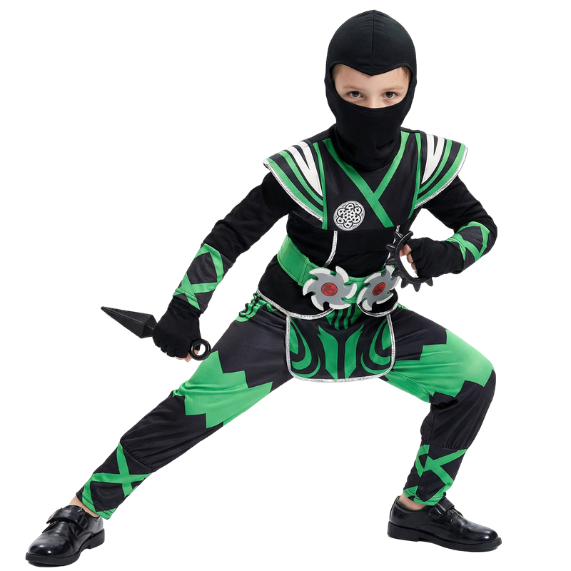 Halloween Costume Kids - مجموعة أزياء النينجا اليابانية للأطفال، زي