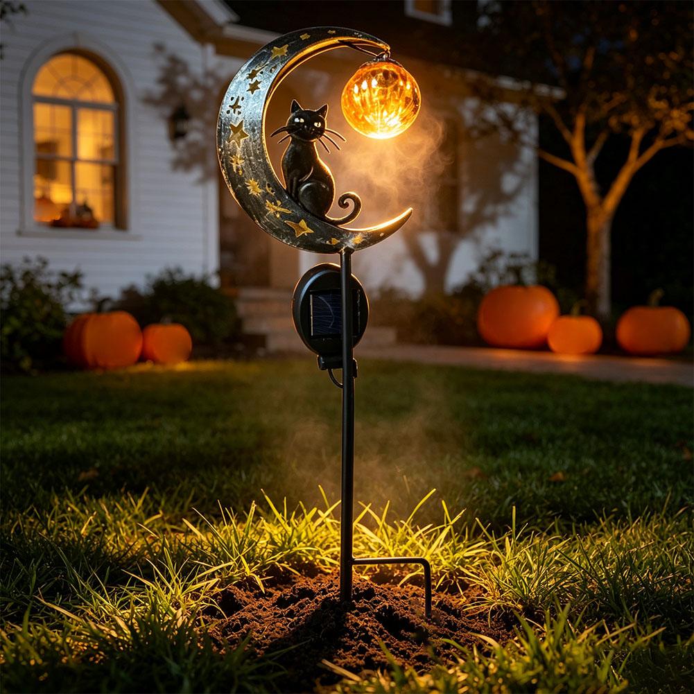 Pumpkin Lantern Halloween - مصباح حديقة خارجي على شكل قمر
