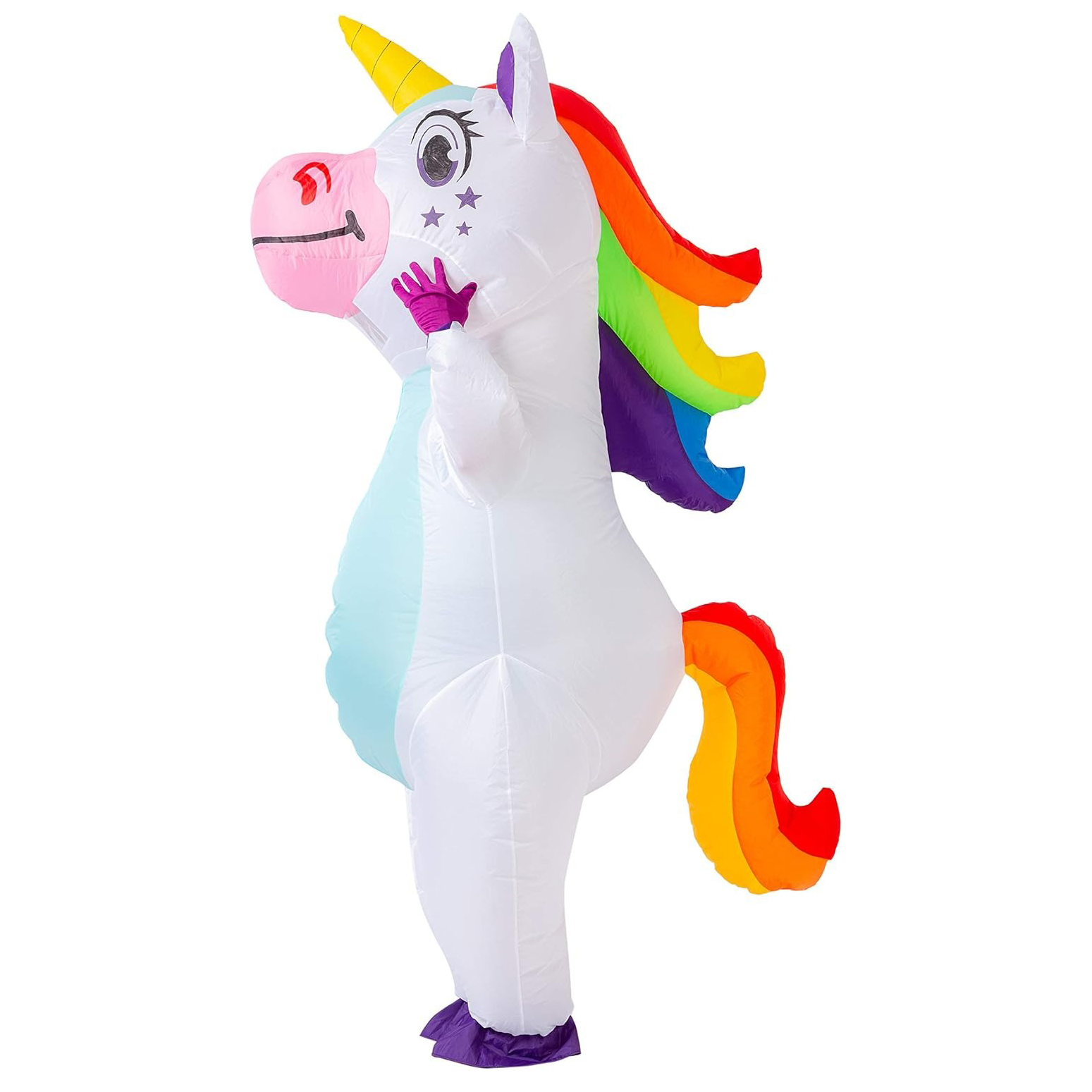 Halloween Costume Adult - زي وحيد القرن القابل للنفخ للكبار،