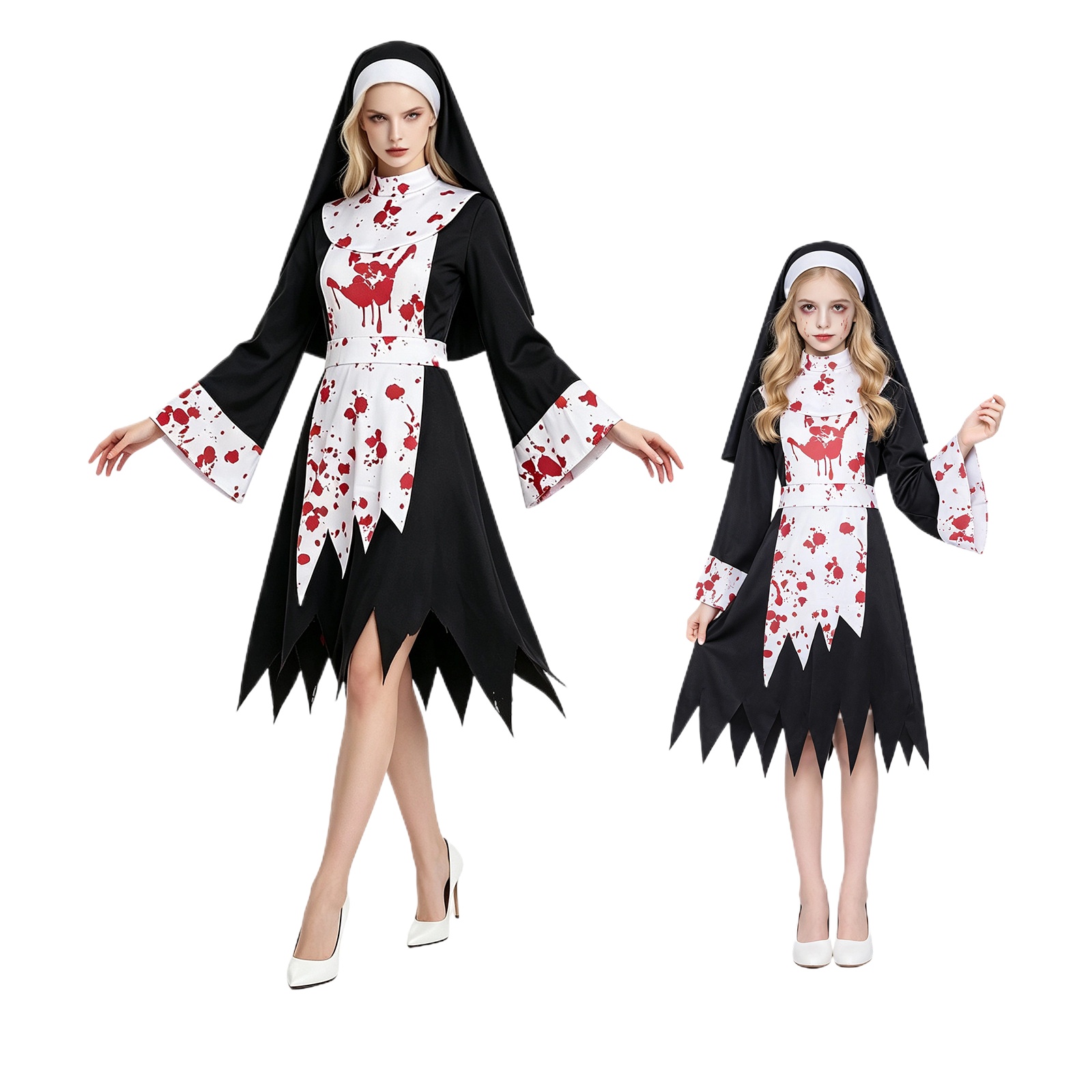 Halloween Costume Kids - زي تنكري مخيف للراهبة المظلمة للنساء