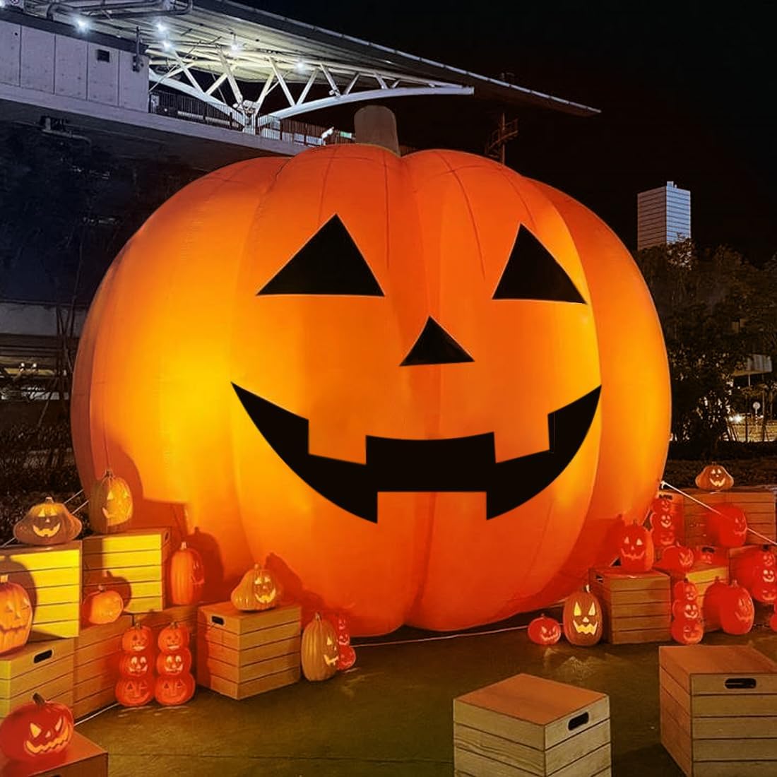 Halloween Pumpkin Decor Led - ديكورات قرعية قابلة للنفخ عملاقة بطول