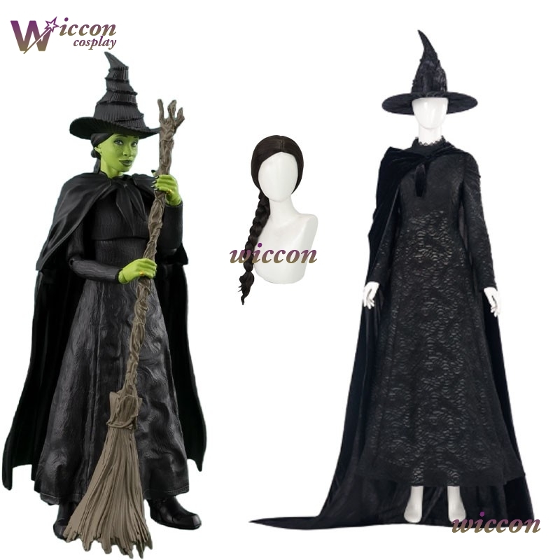 Halloween Costume Kids - YesoK فيلم الشريرة Elphaba تأثيري حلي