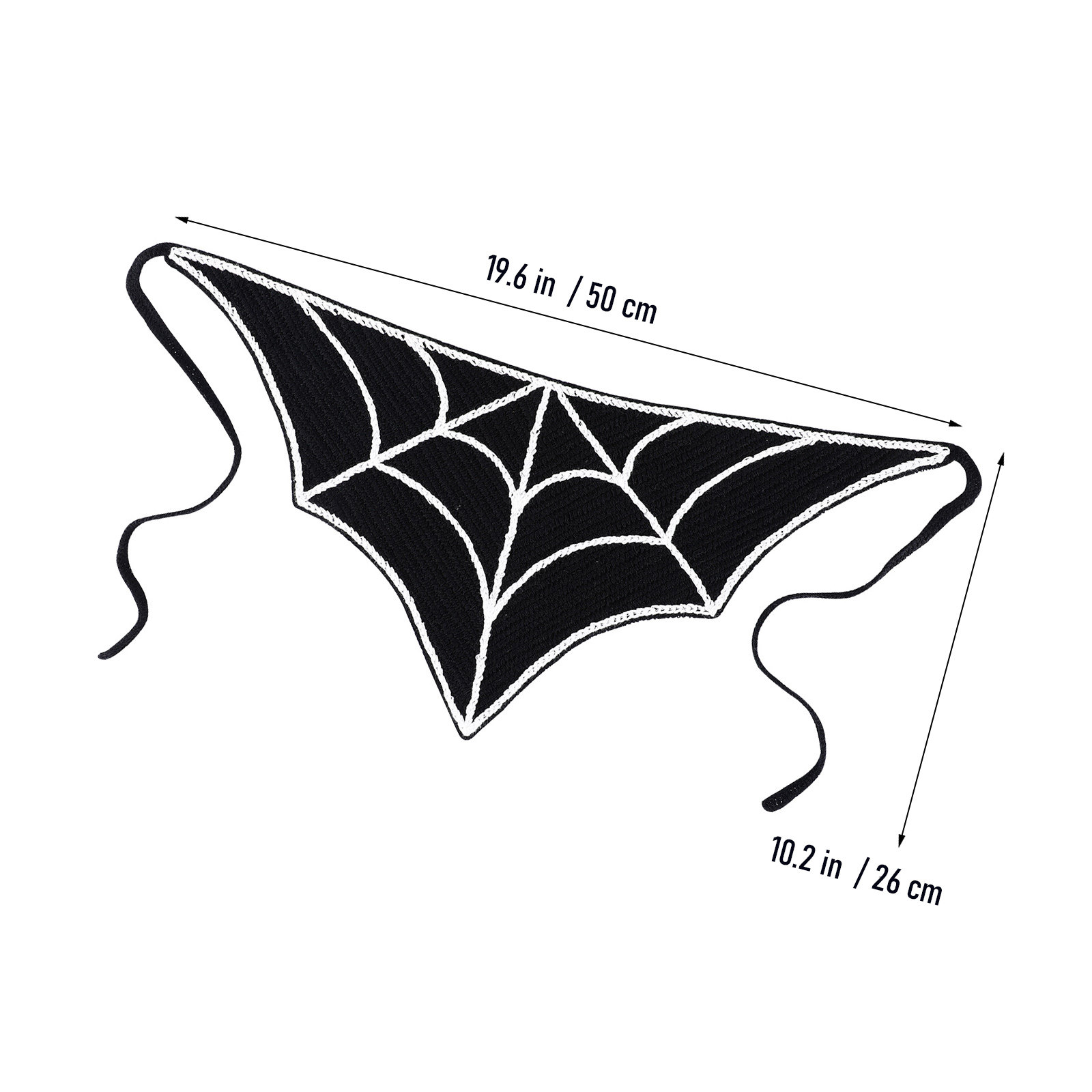 وشاح رأس مثلثي الشكل بتصميم شب - مراجعة Spider Web Halloween Decoration وسعره