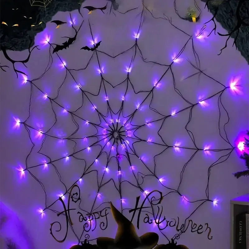 أضواء شبكة العنكبوت للهالوين 7 - مراجعة Spider Web Halloween Decoration وسعره
