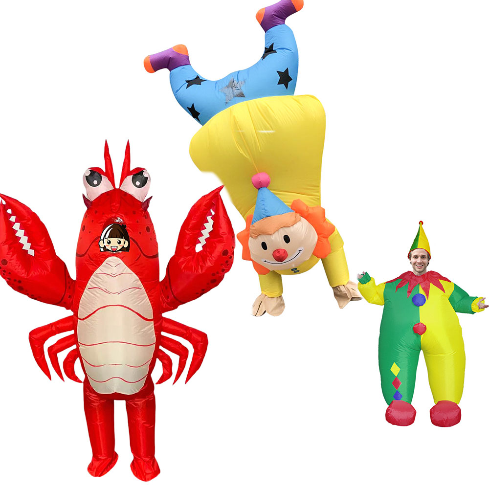 زي مهرج قابل للنفخ للبالغين، ت - مراجعة Halloween Costume Adult وسعره