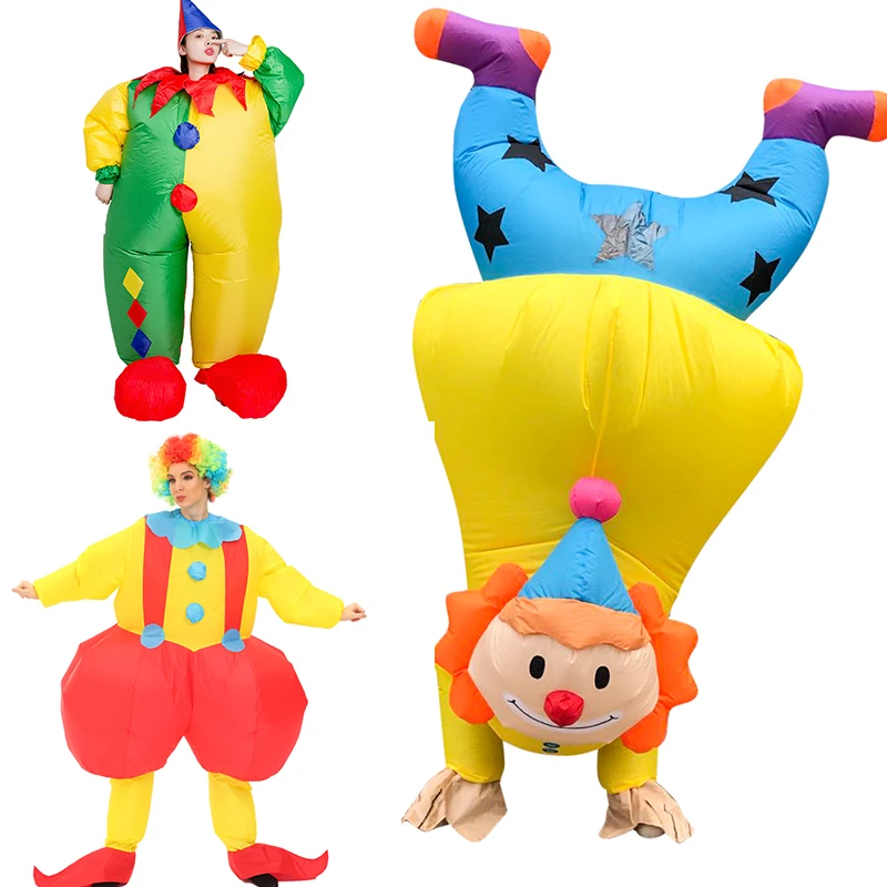 زي مهرج قابل للنفخ للبالغين، ت - مراجعة Halloween Costume Adult وسعره