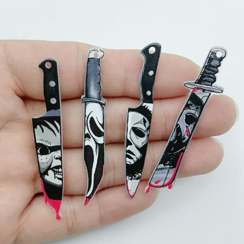 10 قطع من مجوهرات الأكريليك، ق - مراجعة Halloween Party Supplies وسعره