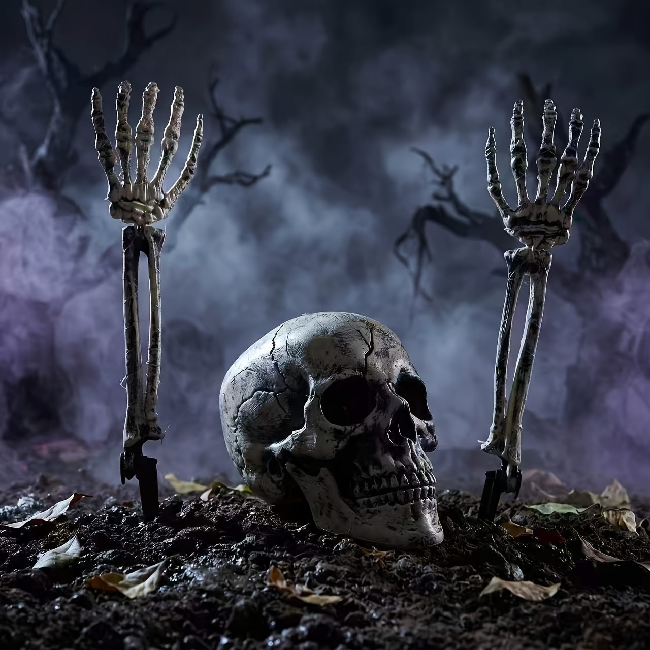 مجموعة ديكور حديقة الهالوين 3  - مراجعة Halloween Skeleton Decoration وسعره
