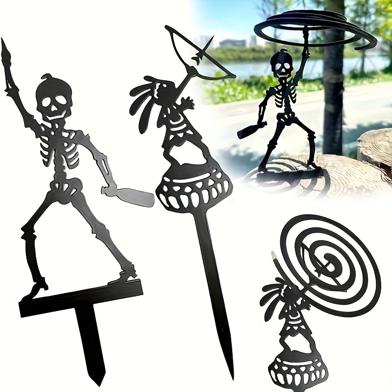 حامل رماية معدني محمول بهيكل م - مراجعة Halloween Skeleton Decoration وسعره