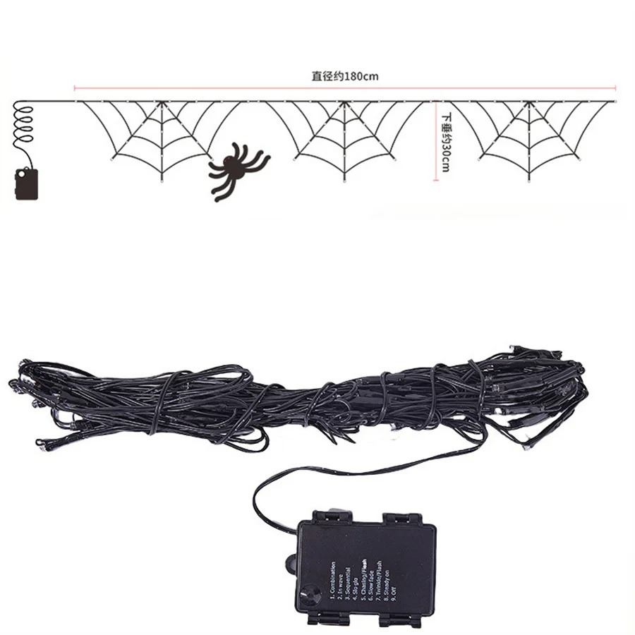 أضواء شبكة العنكبوت للهالوين ب - مراجعة Halloween Led String Lights Orange وسعره
