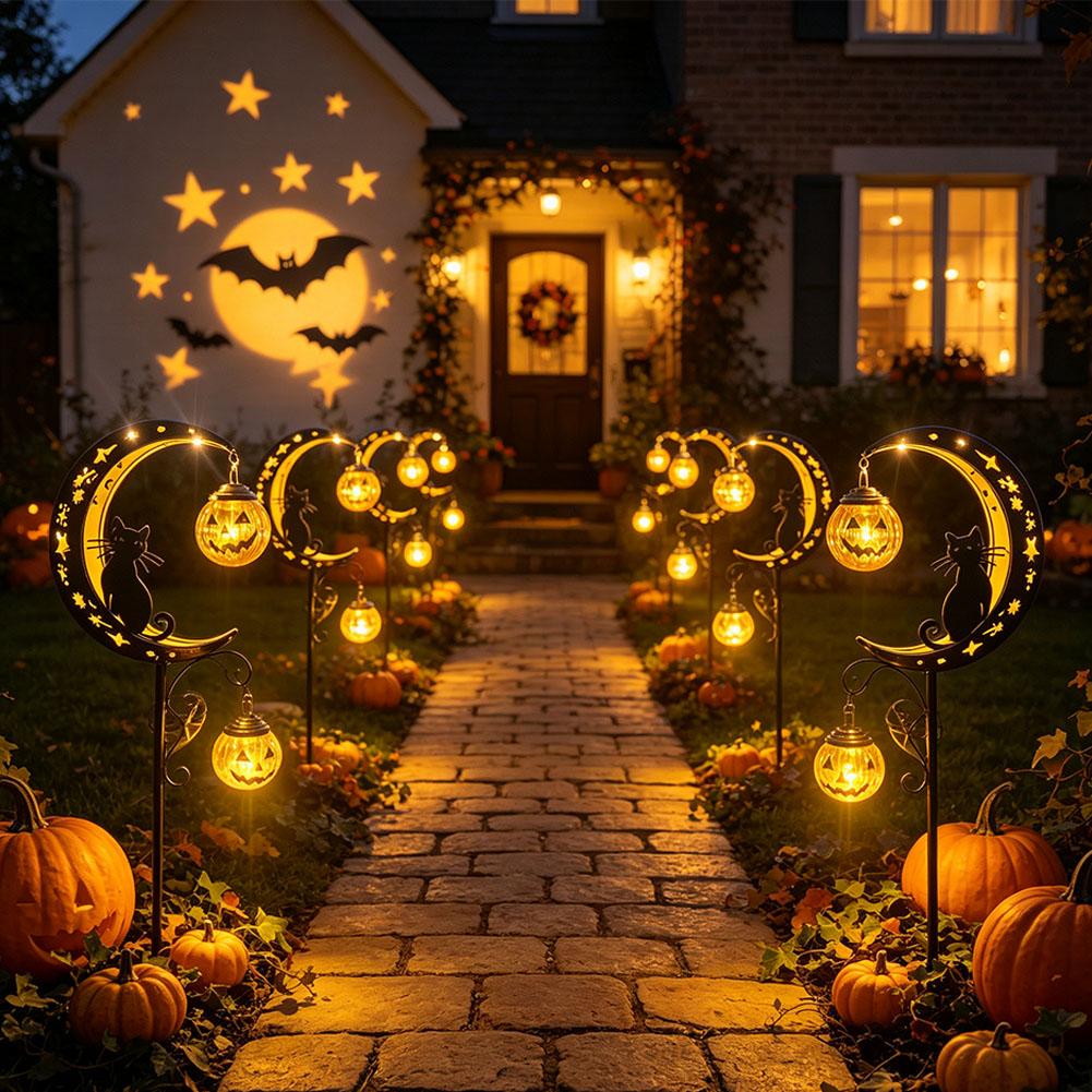 مصباح حديقة خارجي على شكل قمر  - مراجعة Pumpkin Lantern Halloween وسعره