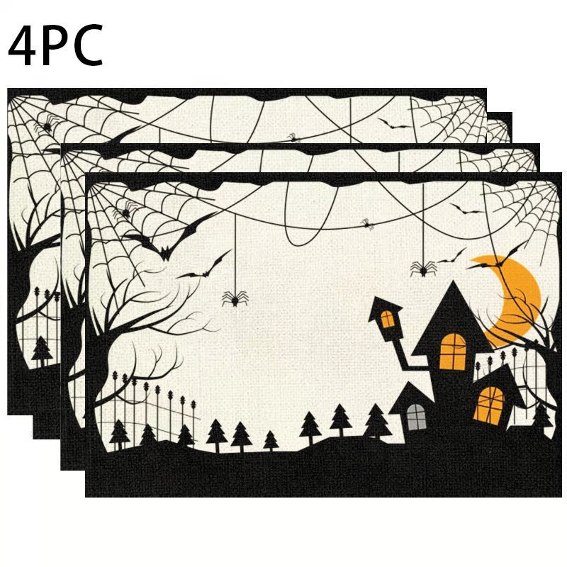 مفرش طاولة من الكتان بتصميم من - مراجعة Spider Web Halloween Decoration وسعره