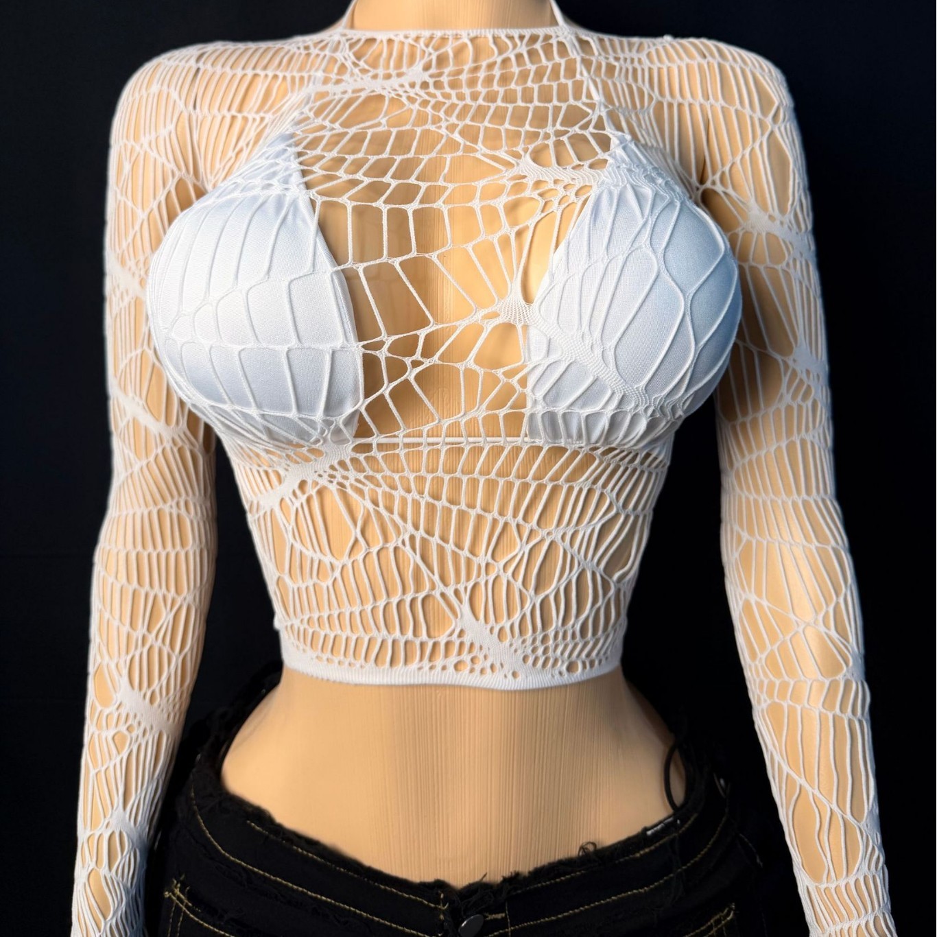 ملابس داخلية مزينة بتصميم شفاف - مراجعة Spider Web Halloween Decoration وسعره