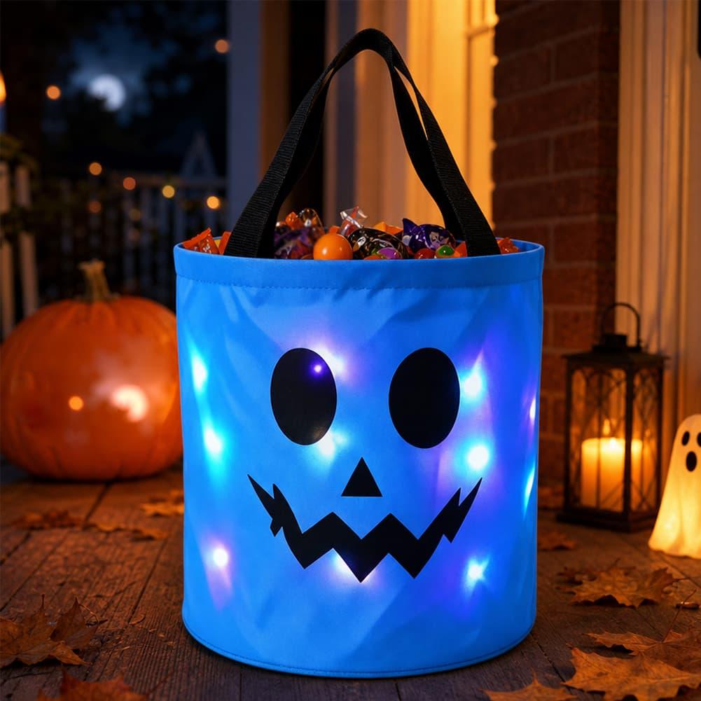 حفلات الهالوين، دلو حلوى على ش - مراجعة Halloween Pumpkin Decor Led وسعره