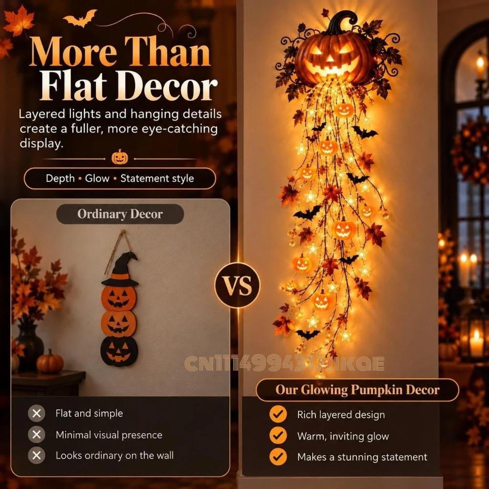 مجموعة أضواء جدارية أنيقة على  - مراجعة Halloween Led String Lights Orange وسعره