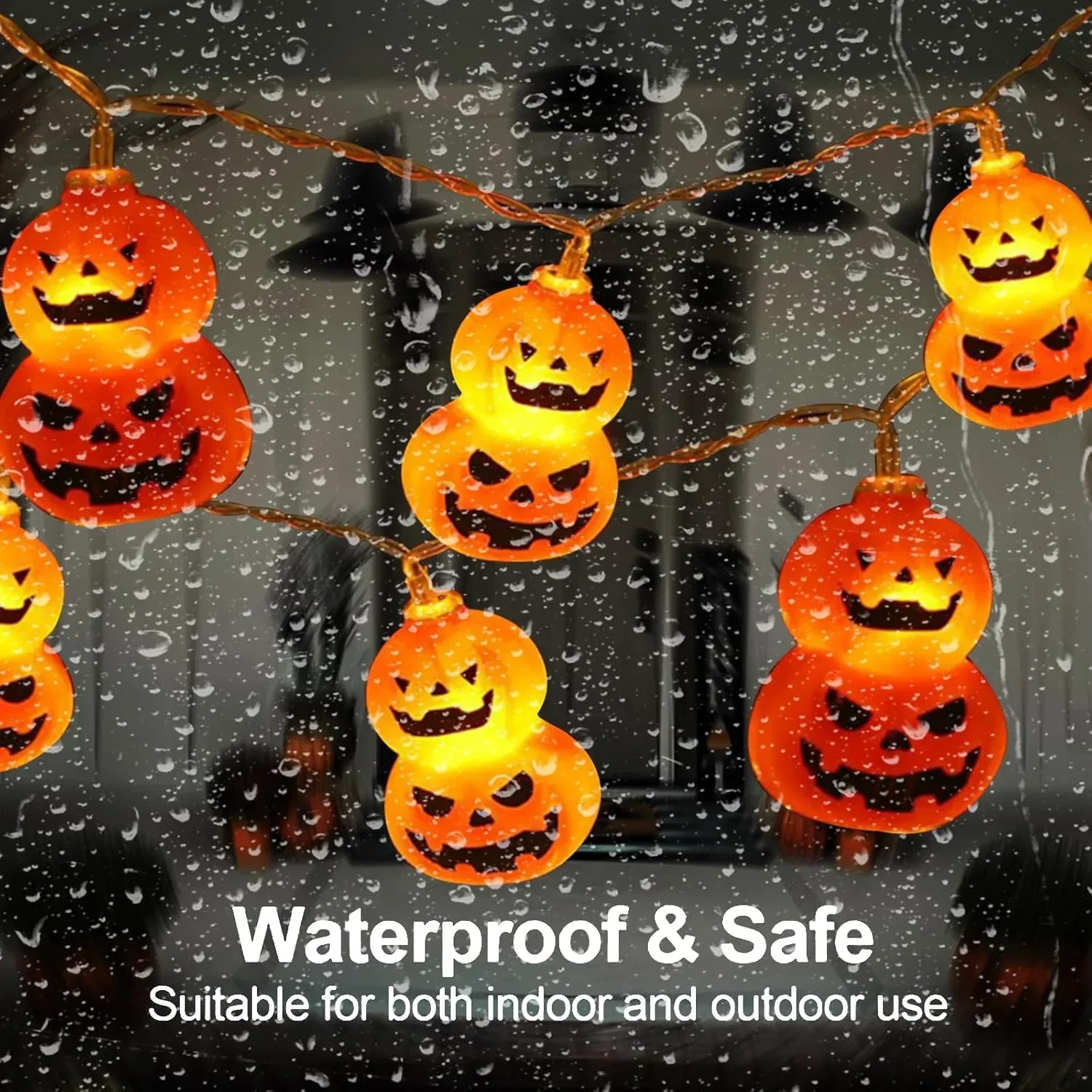 سلسلة أضواء جاك أو لانترن، تعم - مراجعة Halloween Led String Lights Orange وسعره