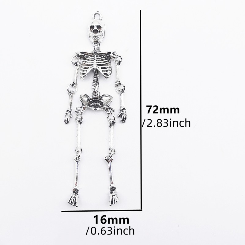 2/5/10 قطعة الرجعية هيكل جمجمة - مراجعة Halloween Skeleton Decoration وسعره